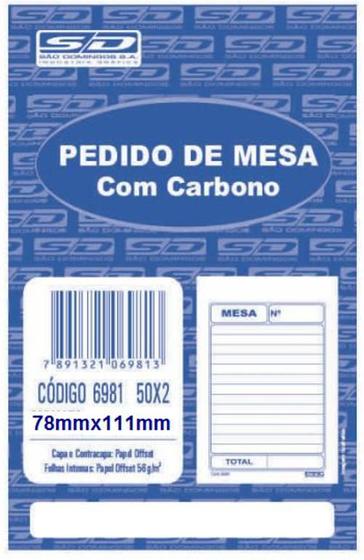 Imagem de Pedido De Mesa 50X2 Com Carbono - São Domingos