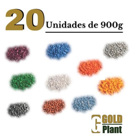 Imagem de Pedra colorida para artesanato , decoração, vaso, aquário, terrário 18 kg - Gold Plant
