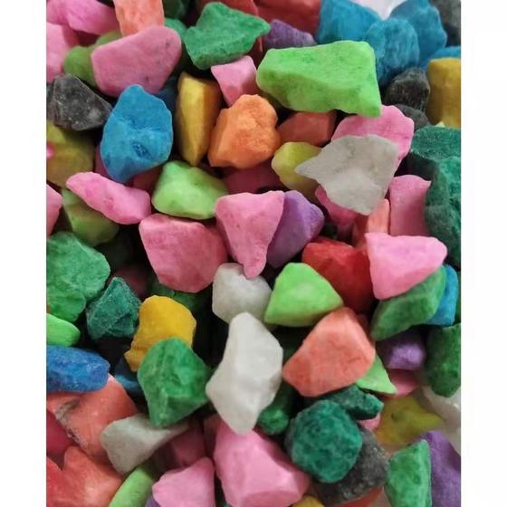 Imagem de Pedra colorido Nº1 de 800 GRAMAS e AREIA COLORIDA 800 GRAMAS, pedrinha e areias ornamental