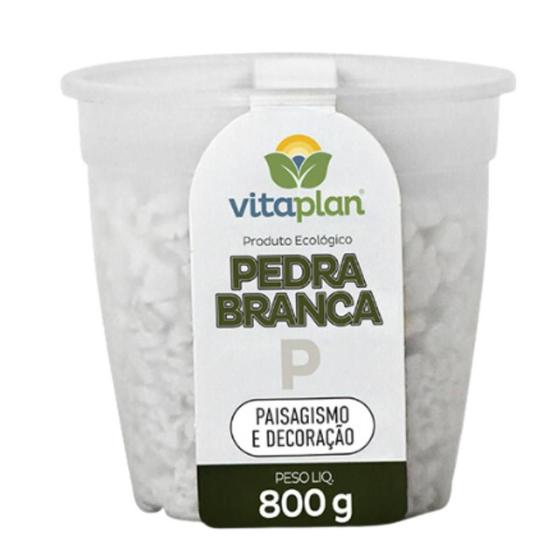 Imagem de Pedra Decorativa Brita Branca Pequena (800G) Vitaplan