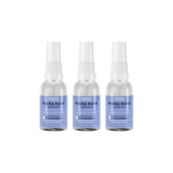 Imagem de Pedra Hume Farmax 30Ml Spray - Kit Com 3Un
