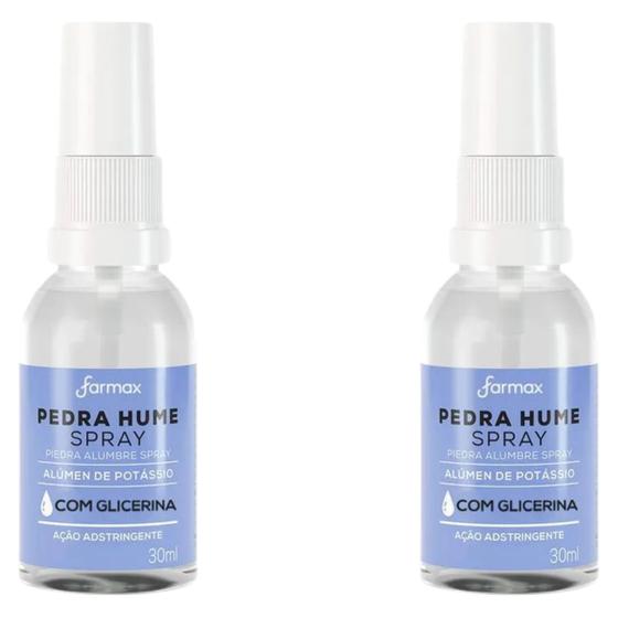 Imagem de Pedra hume spray com glicerina 30ml farmax com 2und
