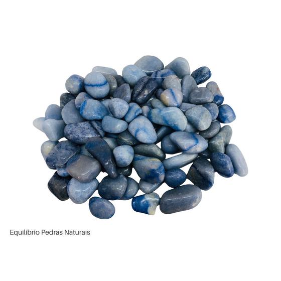 Imagem de Pedra Natural Quartzo Azul Rolada Polida 1-2cms - 500g