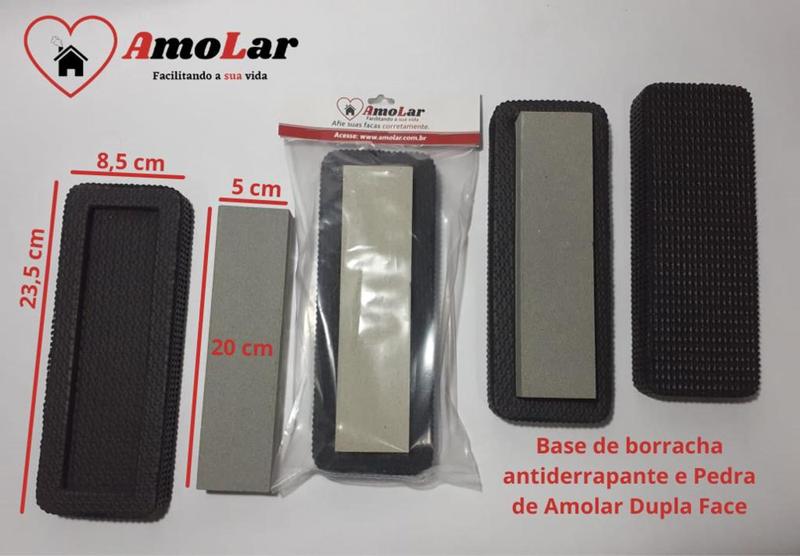 Imagem de Pedra para amolar facas com base antiderrapante