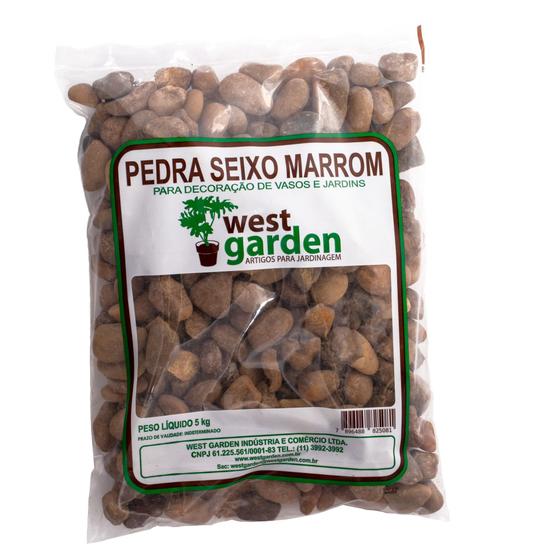 Imagem de PEDRA SEIXO MARROM 05 kg WEST GARDEN