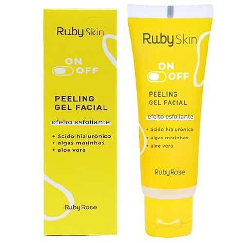 Imagem de Peeling Gel Facial Efeito Esfoliante On-off 50g Ruby Rose HB- 409