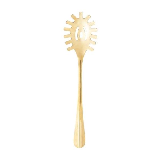 Imagem de Pegador Inox P/macarrao Dourada Coliseu 1791
