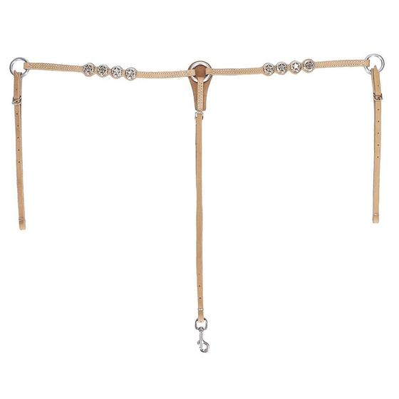 Imagem de Peiteira de Couro Natural para Cavalo Bronc-Steel Modelo Y 22017