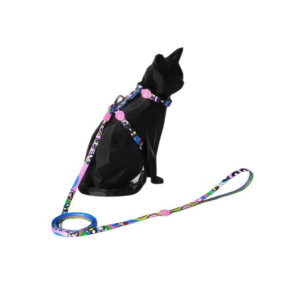 Imagem de Peitoral para Gatos com Guia 2m Meninas Super Poderosas FreeFaro M