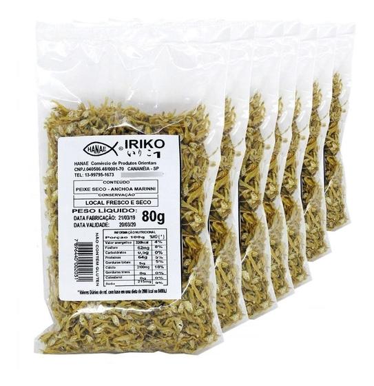 Imagem de Peixe Seco Desidratado Iriko Hanae Nº1 80g - (Kit com 7)