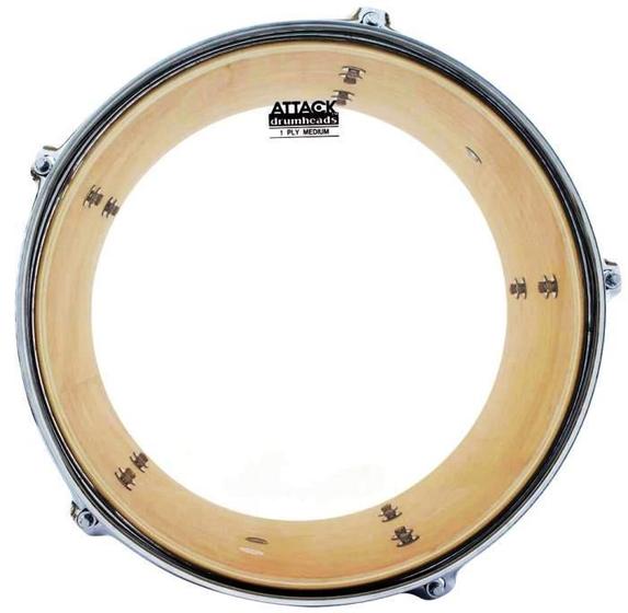 Imagem de Pele Attack Drumheads 1-Ply Medium Clear 18 Filme Único Transparente DHA18