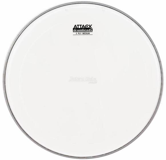 Imagem de Pele Attack Drumheads 2-Ply Medium Clear 16 Filme Duplo Transparente DH16 com Borda Tone Ridge