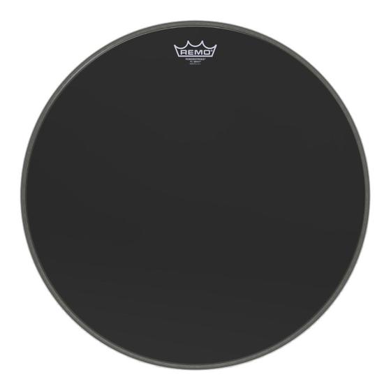 Imagem de Pele de Bumbo Remo 20" Powerstroke 3 Ebony Black Dynamo P3-1020-ES (10424)