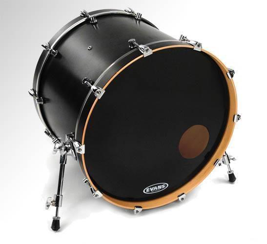 Imagem de Pele Evans EQ3 Resonant Black 24 c/ Anel Abafador e Furo 5 (013670)