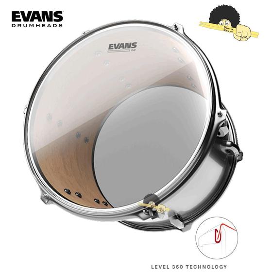 Imagem de Pele para surdo/bumbo 16 - Evans G2 clear Filme Duplo com Anel level 360