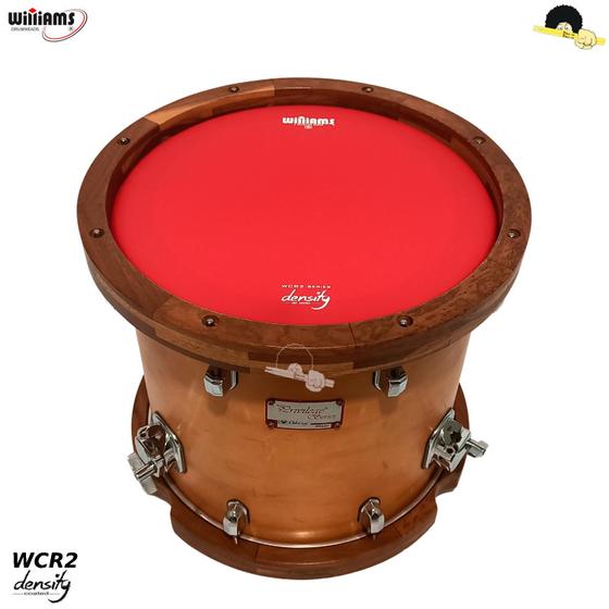 Imagem de Pele para Surdo/Bumbo Williams Density - WCR2 Duplo filme Coated RED 16