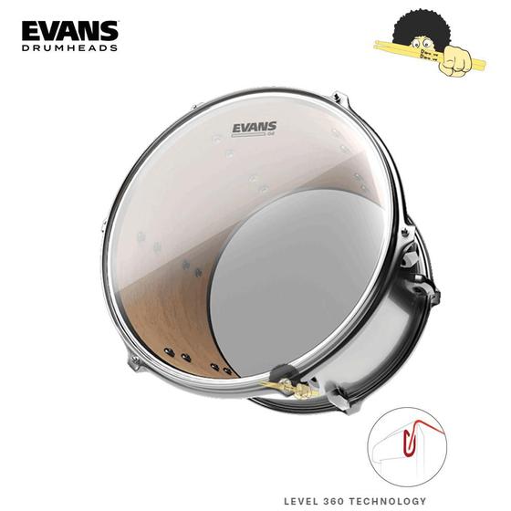 Imagem de Pele para tom 12 - Evans G2 clear Filme Duplo com Anel Level 360