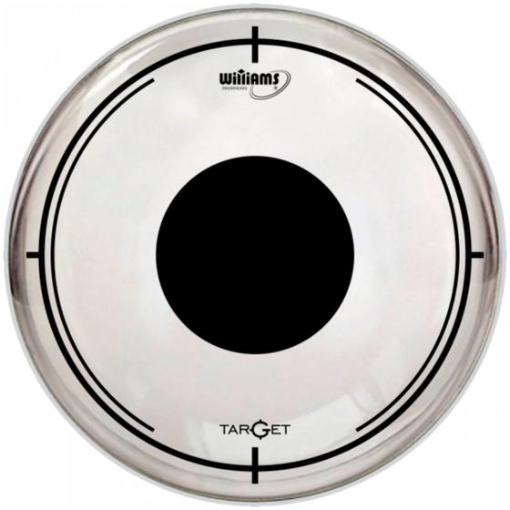 Imagem de Pele Tom Bateria 13" Williams Target Dot Filme Duplo DT2 Double Clear