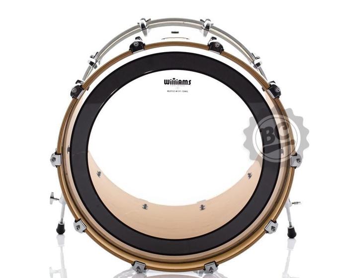 Imagem de Pele Williams Muffle W2FF Double Clear 18 com anel abafador de espuma estilo Evans Emad2 W2FF5-7MIL