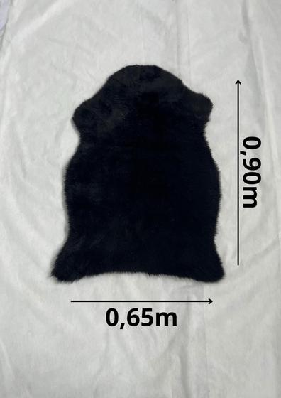 Imagem de Pelego de Carneiro(Ovelha) com Lã Natural preto tingido