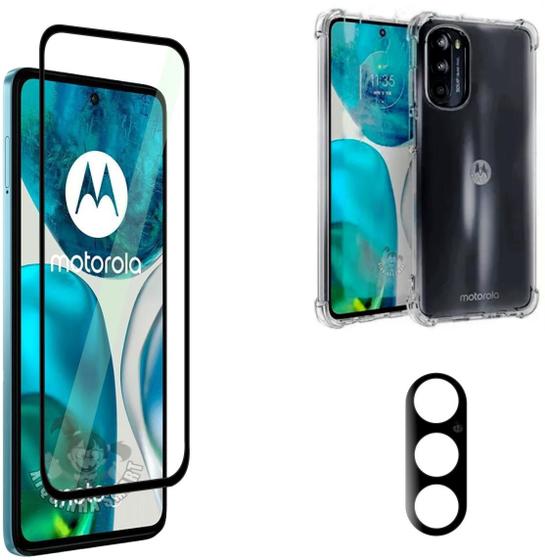 Imagem de Película Cerâmica 9D Para Moto G52 + Câmera 3D + Capa Capinha Case