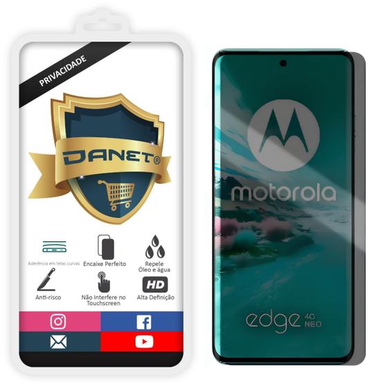 Imagem de Película Danet Privacidade Para Motorola Edge 40 Neo AntiSpy