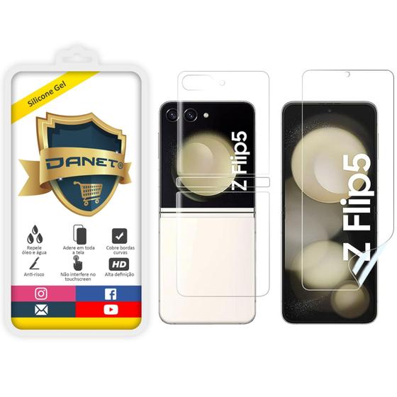 Película De Gel Flexível Frente E Verso Para Galaxy Z Flip 5 Menor preço em Película De Gel Flexível Frente E Verso Para Galaxy Z Flip 5