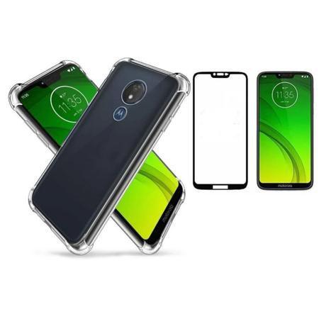 Imagem de Película De Vidro 3d  + Capa Anti Impacto Motorola G7 Play