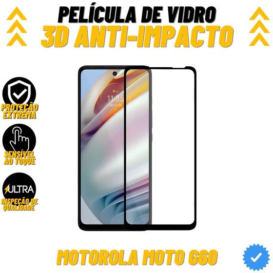 Película de Vidro 3D Celular Anti-Impacto Motorola Moto G60 Menor preço em Película de Vidro 3D Celular Anti-Impacto Motorola Moto G60