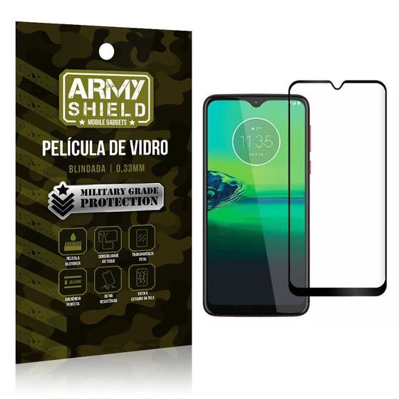 Imagem de Película de Vidro 3D Cobre a Tela Toda Blindada Moto G8 Plus - Armyshield