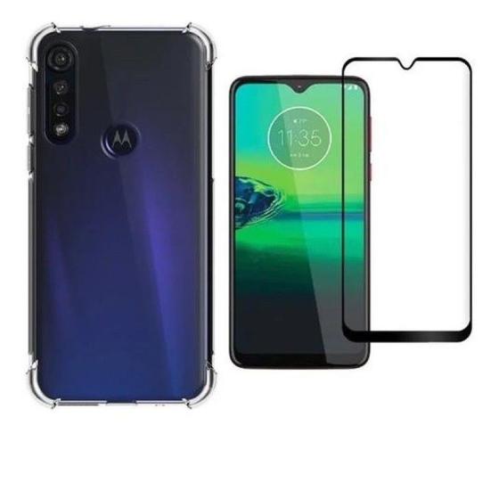 Imagem de Película De Vidro 3d Motorola G8 Plus + Capa Antiimpacto Top