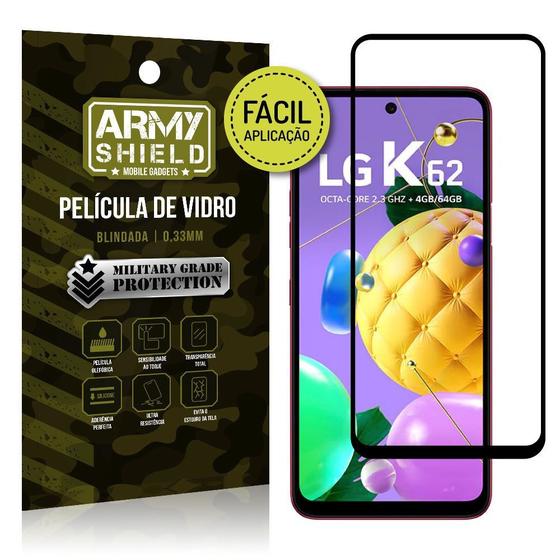 Imagem de Película de Vidro 3D para LG K62 Fácil de aplicação - Armyshield