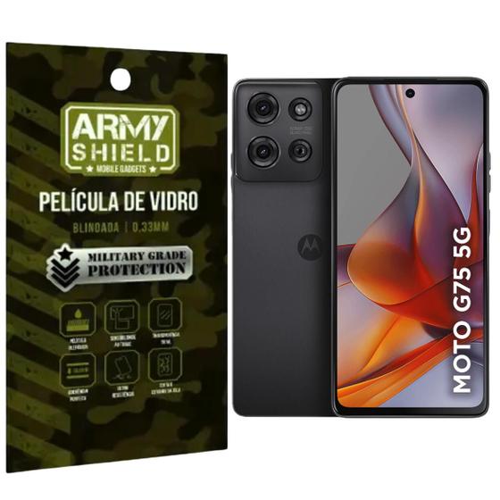 Imagem de Pelicula de Vidro 3D Para Moto G75 Full Cover Armyshield