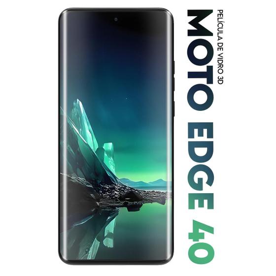 Imagem de Película De Vidro Full 3D Curvada Para Moto Edge 40 Neo 5g Xt2307 6.55