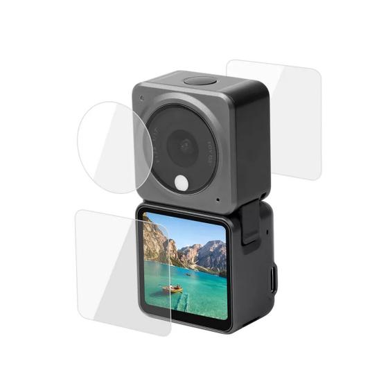 Imagem de Película de Vidro LCDs e Lente DJI Action 2 Dual Screen Combo