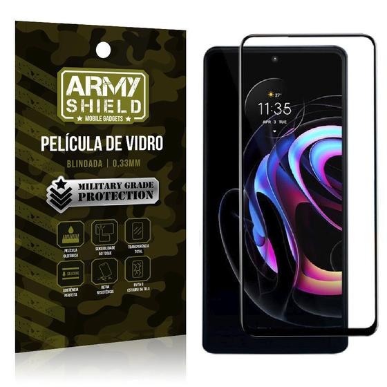 Imagem de Película de Vidro Moto Edge 20 Pro Blindada para tela 6,7" Full Cover - Armyshield