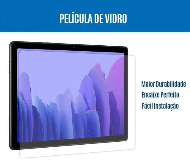 Imagem de Película De Vidro Temperado 9H Samsung Galaxy Tablet Tab A7 T500 T505 TELA 10.4 Pol