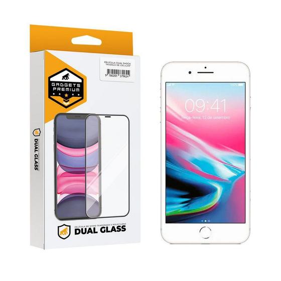Imagem de Película Dual Glass compatível com iPhone 7 Plus - Branca - Gshield