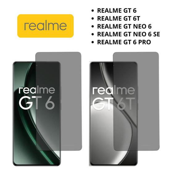 Imagem de Pelicula Gel Privativa Privacidade Para Todos Modelos De Realme GT 6