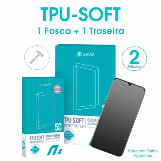 Película Hidrogel P/ Celular (Frente - Verso - Fosca) - Tpu Soft Devia Menor preço em Película Hidrogel P/ Celular (Frente - Verso - Fosca) - Tpu Soft Devia