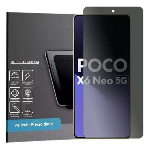 Imagem de Película Hidrogel Privacidade Compativel Com Xiaomi Poco X6 Neo