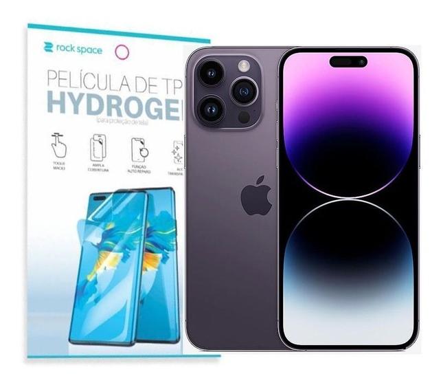 Imagem de Pelicula Hydrogel Hd marca rockspace Frontal + Traseira Compatível com iPhone 14 Pro Max