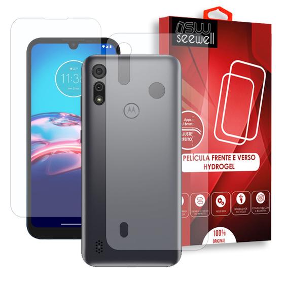 Imagem de Pelicula Motorola E6S Hydrogel HD Frente e Verso - 100% Transparente