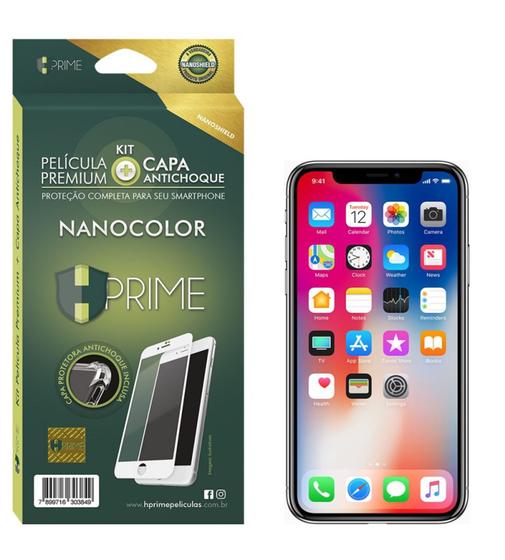 Imagem de Película Premium HPrime Phone Xs Max - Kit NanoColor (Acompanha Capa Protetora)