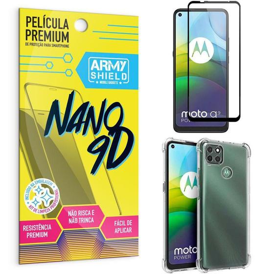 Imagem de Película Premium Nano 9D Para Moto G9 Power+Capa Anti Shock