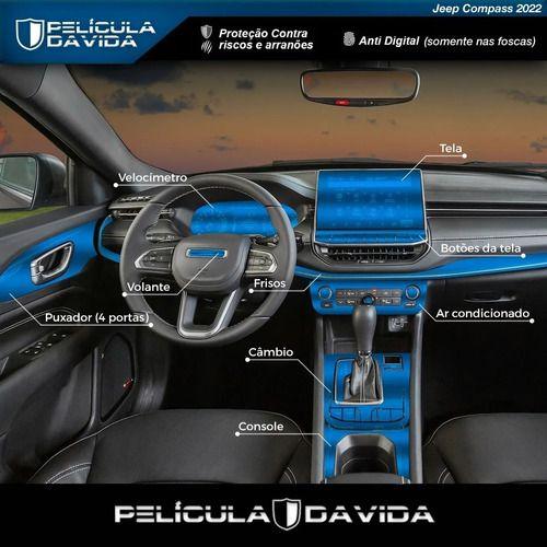 Imagem de Película Proteção Interna Kit Full Jeep Compass Antiriscos