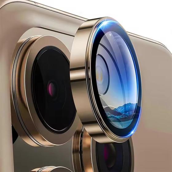 Imagem de Pelicula Protetora de Câmeras Compatível Com iPhone 16 Normal 16 + Plus 16 Pro e 16 Pro Max