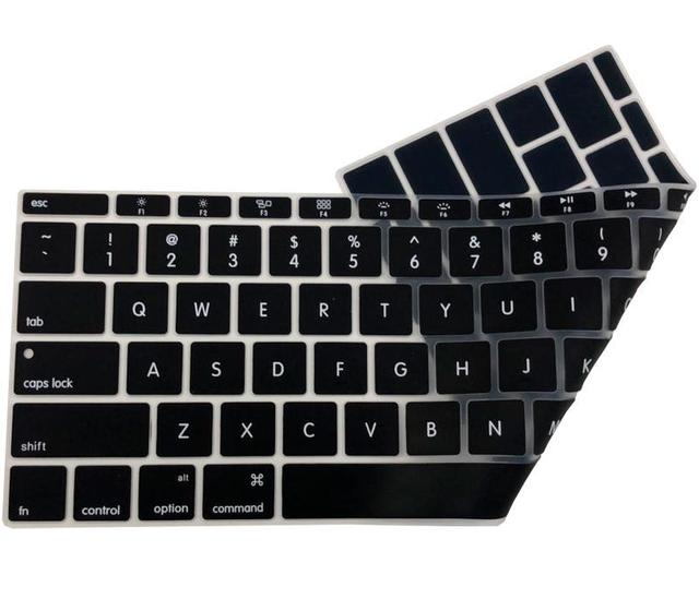 Imagem de Película Protetora  de Teclado Compatível Com Macbook Pro 13 A1708 Ou 12 A1534 Preta