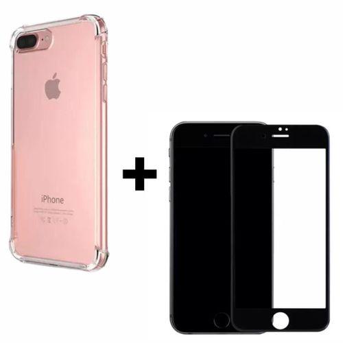 Imagem de Película Vidro 3d + Capa Anti Impacto Iphone  7 8 plus preto