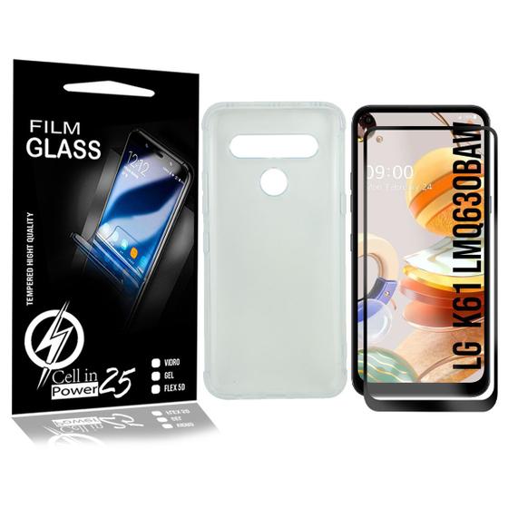 Imagem de Película Vidro 3D + Capa COM BORDA LG K61 LMQ630BAW 6.5 - Cell In Power25